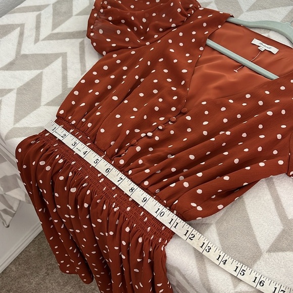 Madewell NWOT Smocked Mini Dress Polka Dot size Small style L3392 - Picture 10 of 13